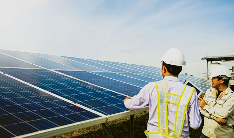 Solar panels installed on a rooftop